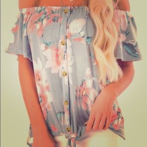 Off the shoulder floral top